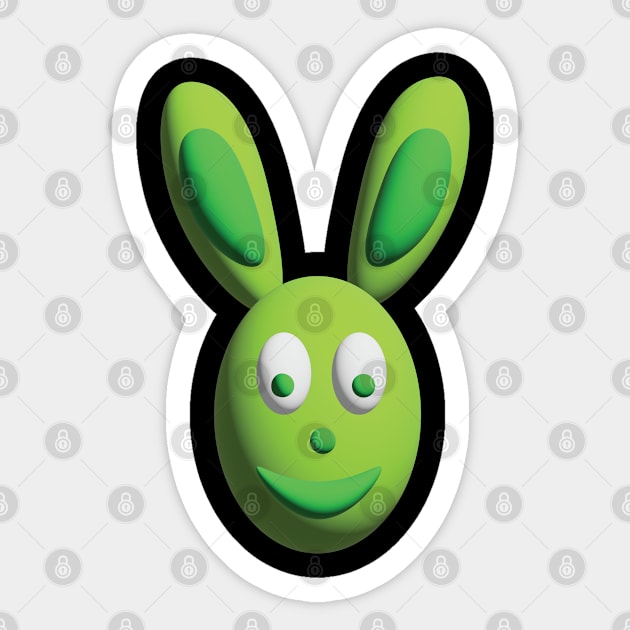 Green Rabbit Sticker by murshid